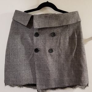 Zara plaid wrap skirt